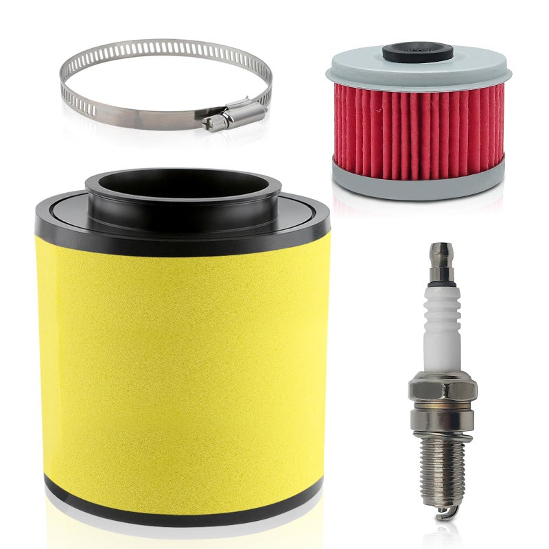 Triumilynn TRX400 Air Filter for Honda Foreman 450 400 TRX400 TRX450 1995-2004, for Rancher 350 TRX350 2000-2006 17254-HN5-670 17254-HC5-900 with Oil Filter Spark Plug - Image 1